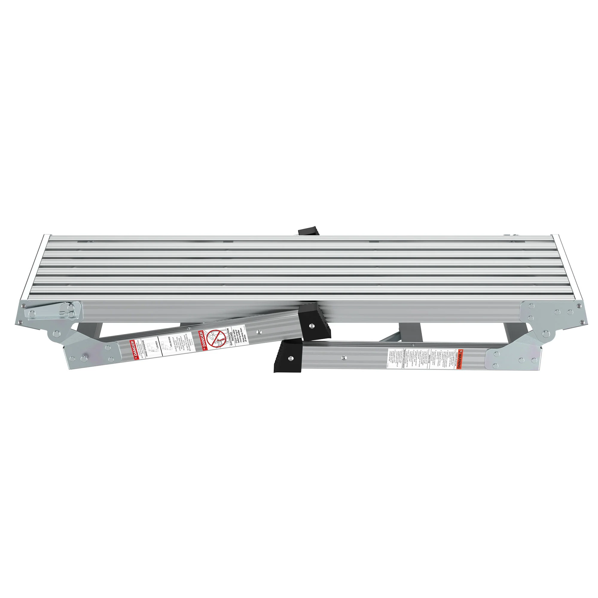 Work Platform Aluminum Portable Bench Folding Ladder Ansi Capacity 225 Lbs 40" - Gray - Image 6
