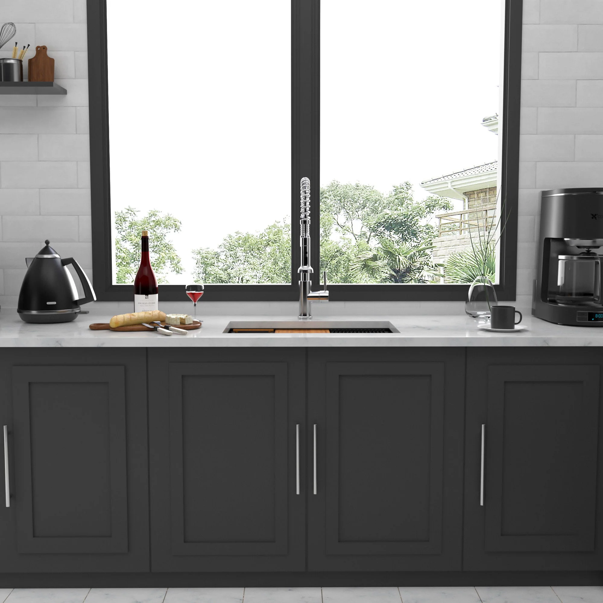 Workstation Kitchen Sink, Single Bowl Undermount - Image 9