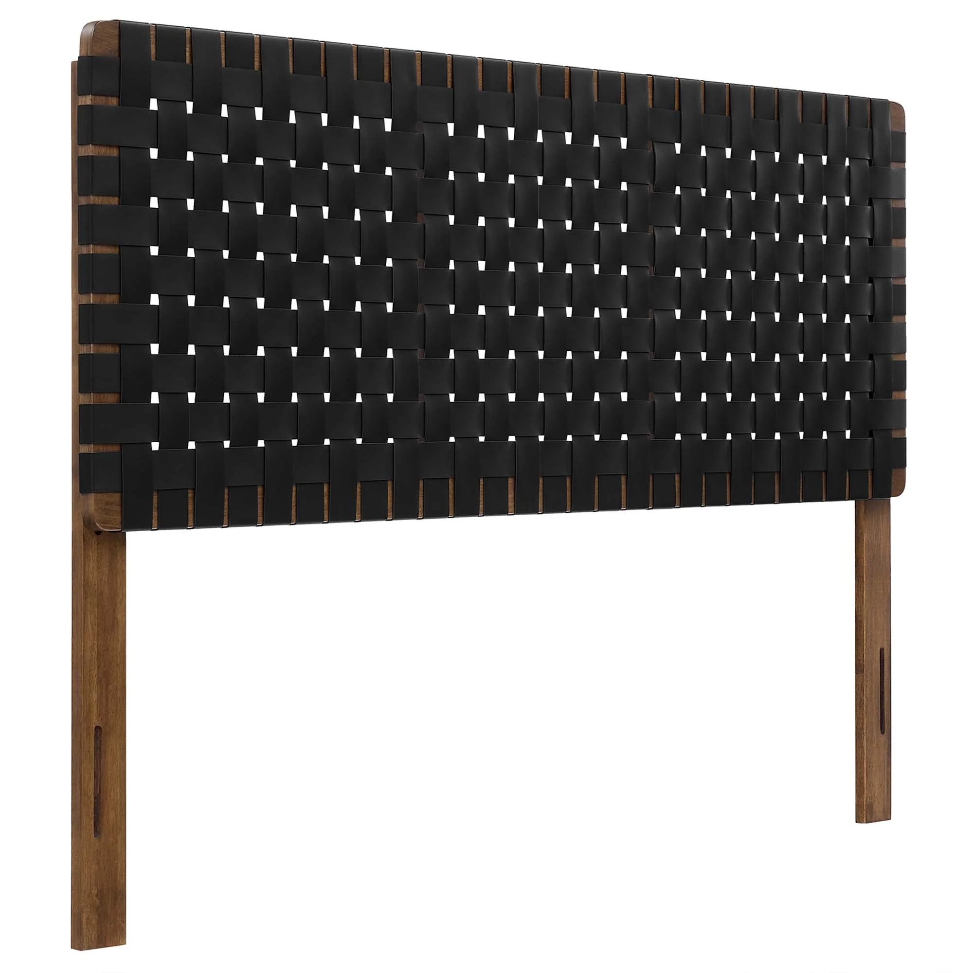 Woven Vegan Leather Upholstered Headboard - Image 65