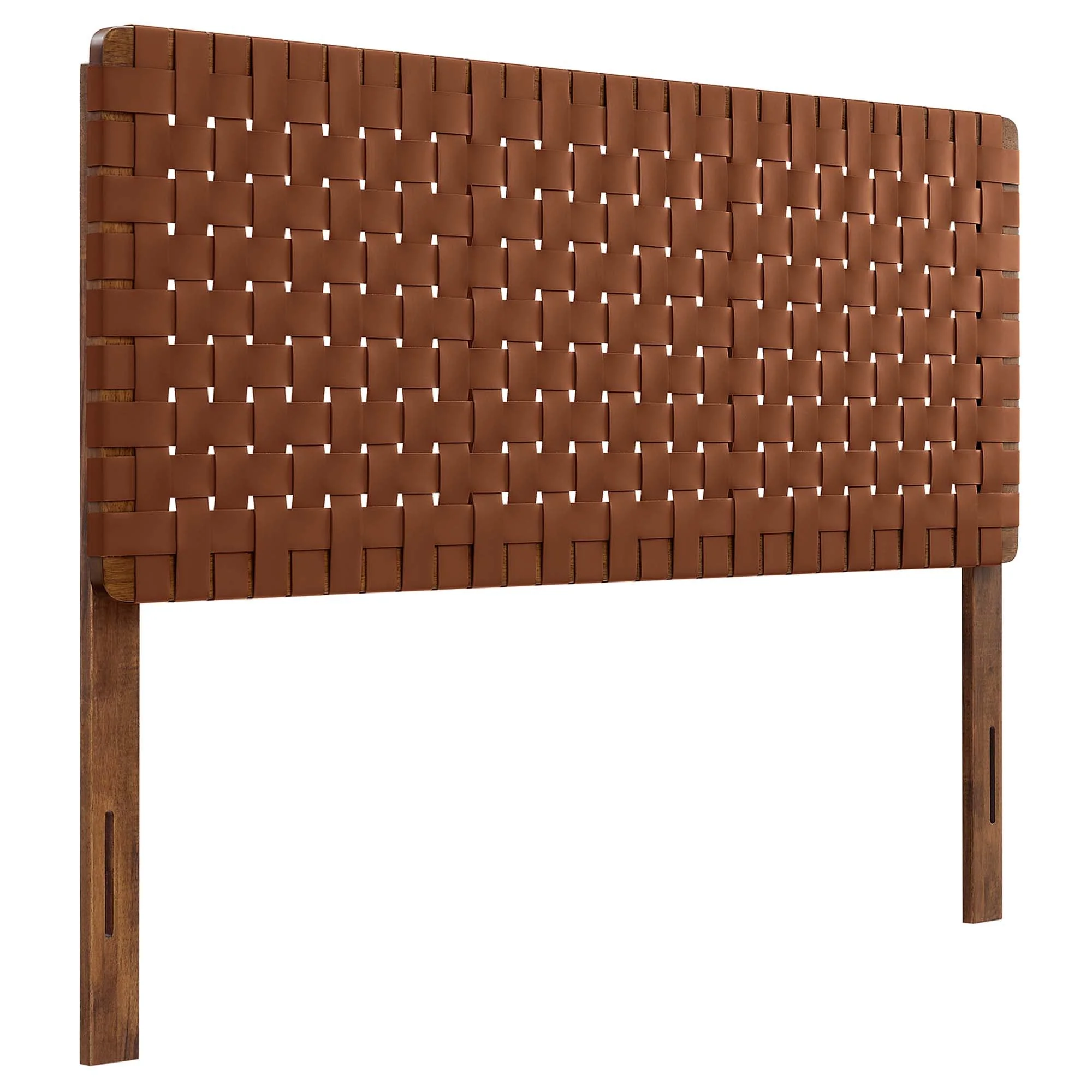 Woven Vegan Leather Upholstered Headboard - Image 71