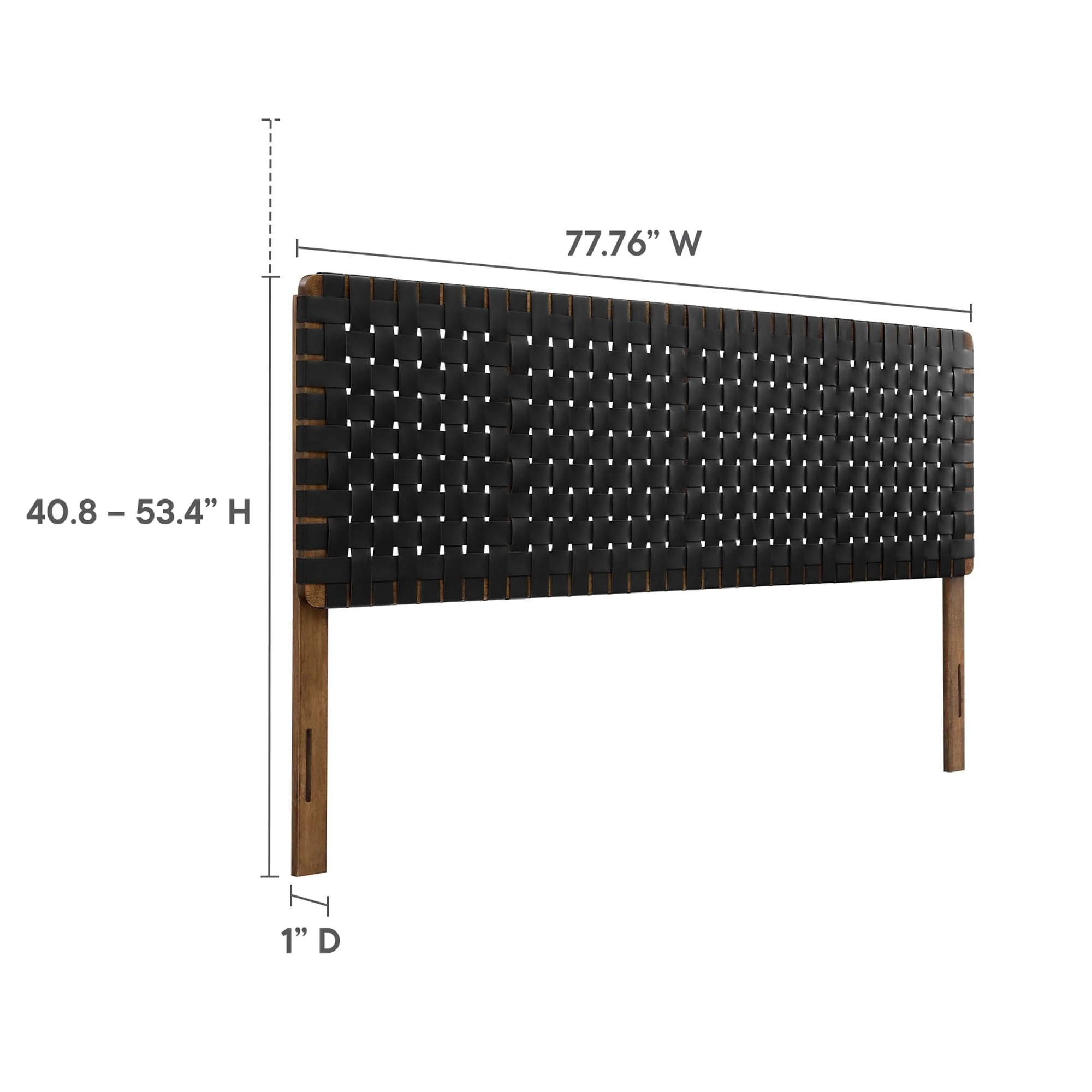 Woven Vegan Leather Upholstered Headboard - Image 91