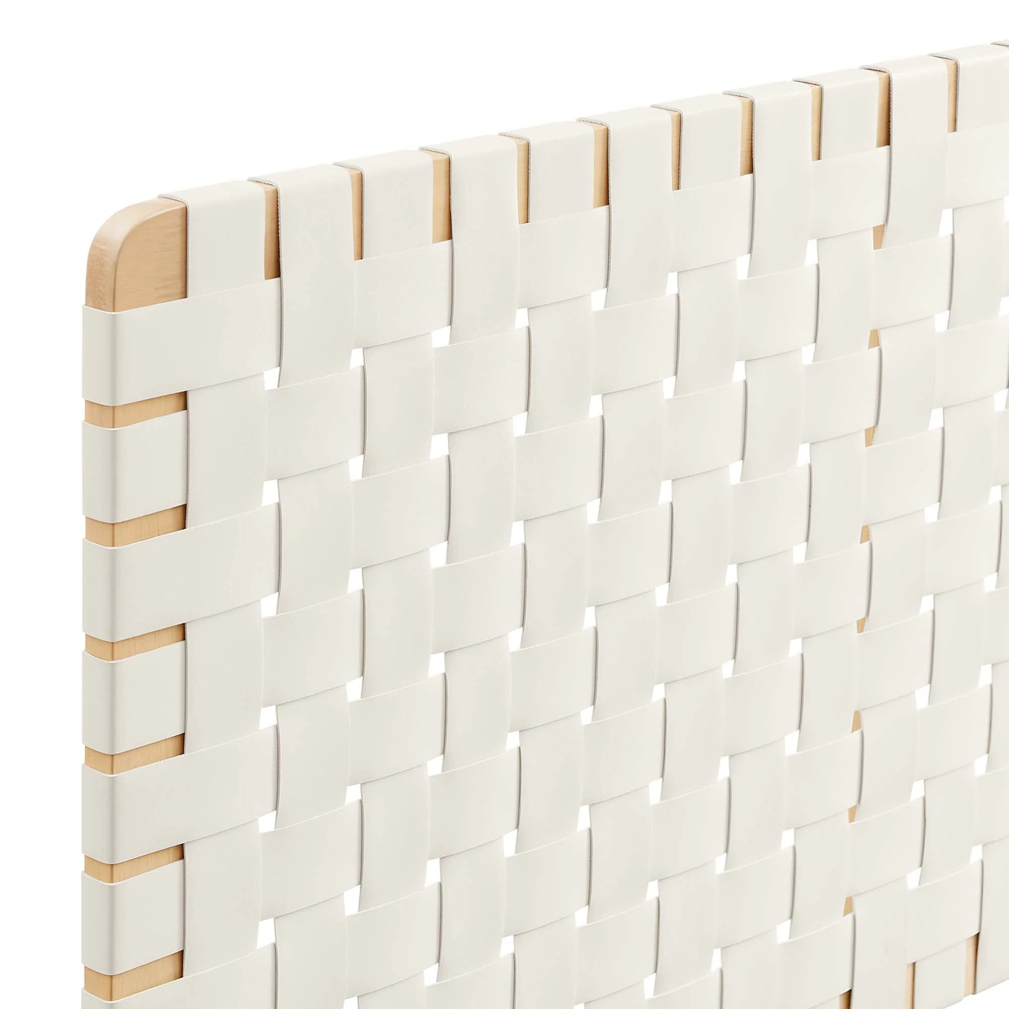 Woven Vegan Leather Wall-Mount Headboard - Image 58