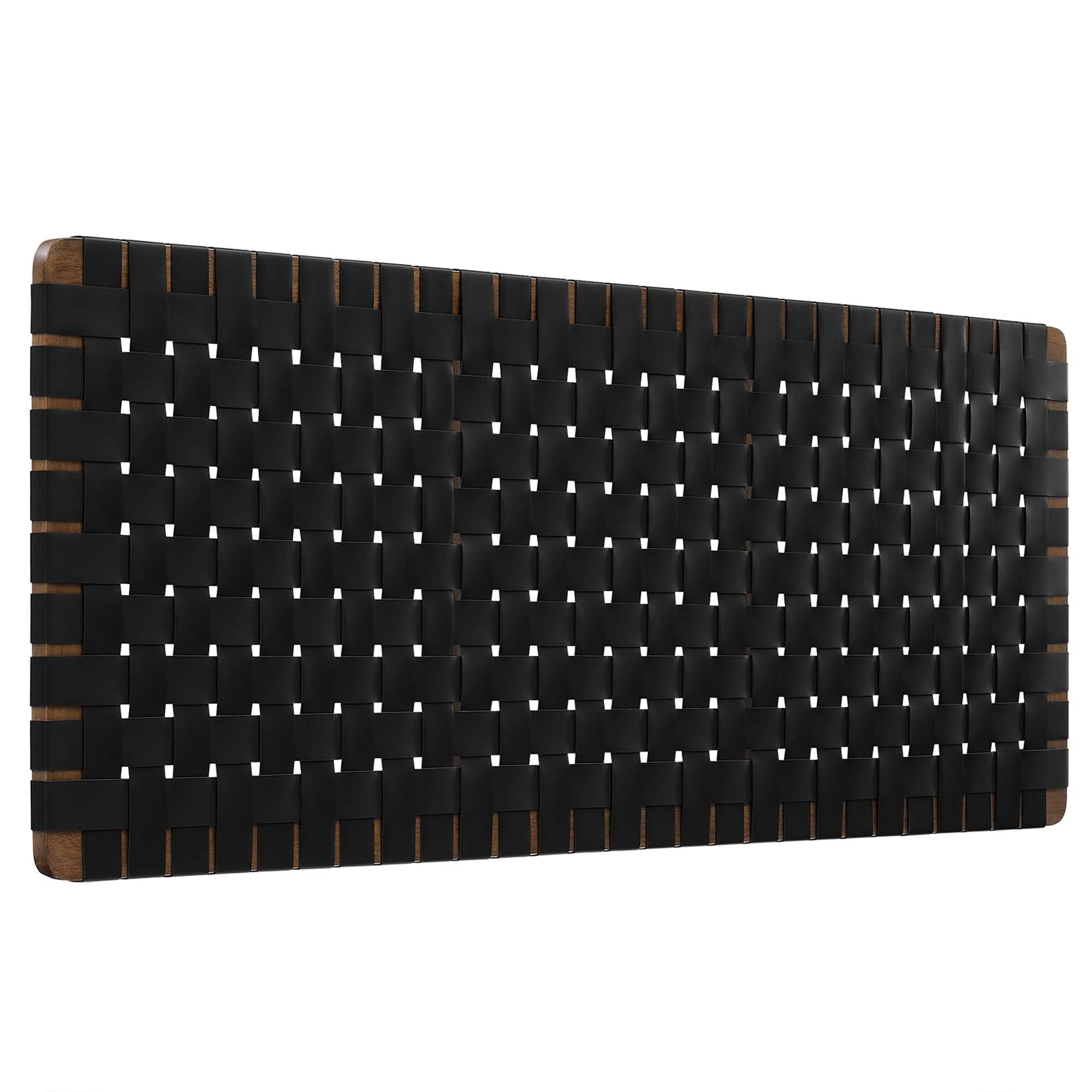 Woven Vegan Leather Wall-Mount Headboard - Image 67