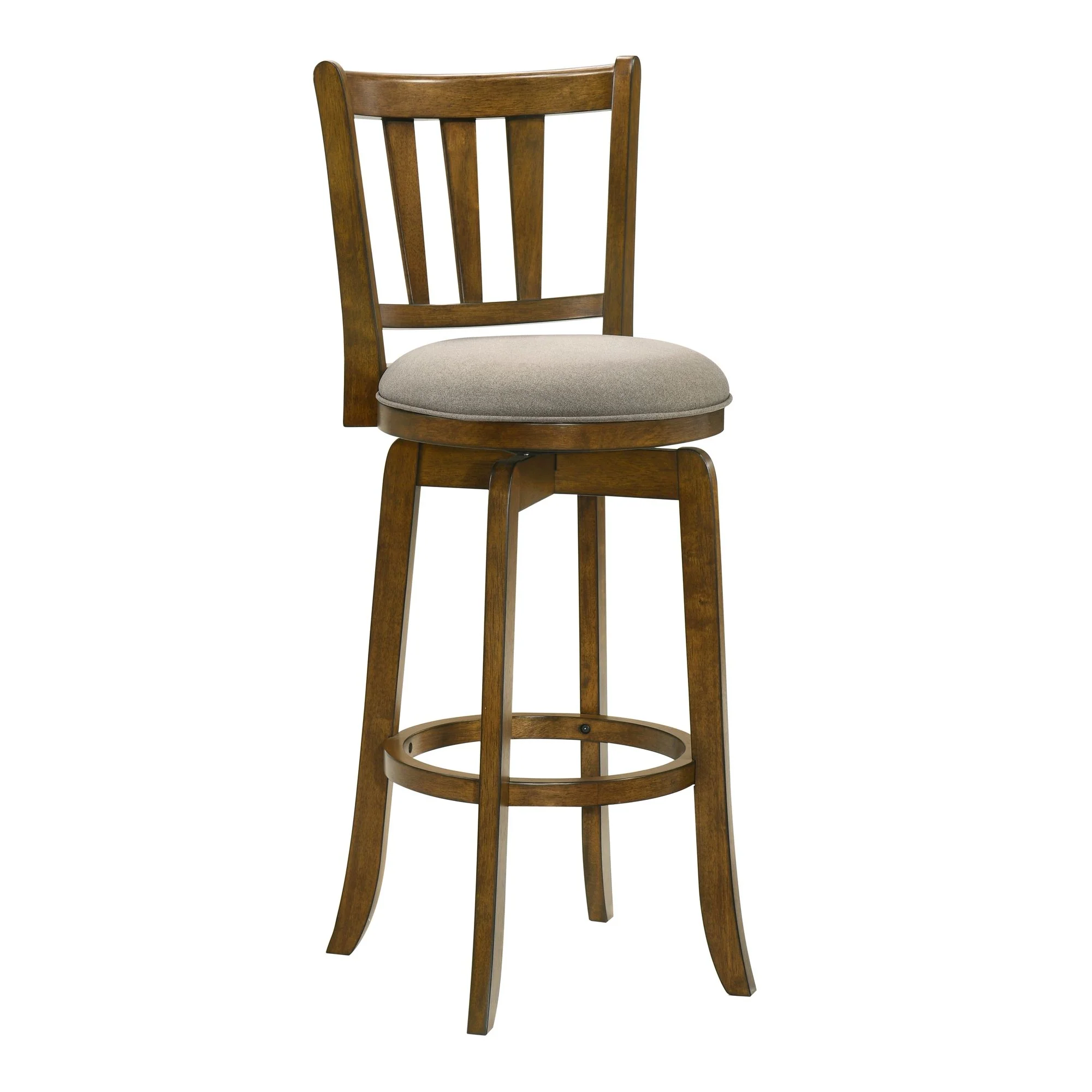 Wren - Modern Farmhouse Swivel Wood Bar Height Kitchen Bar Stool - Image 3