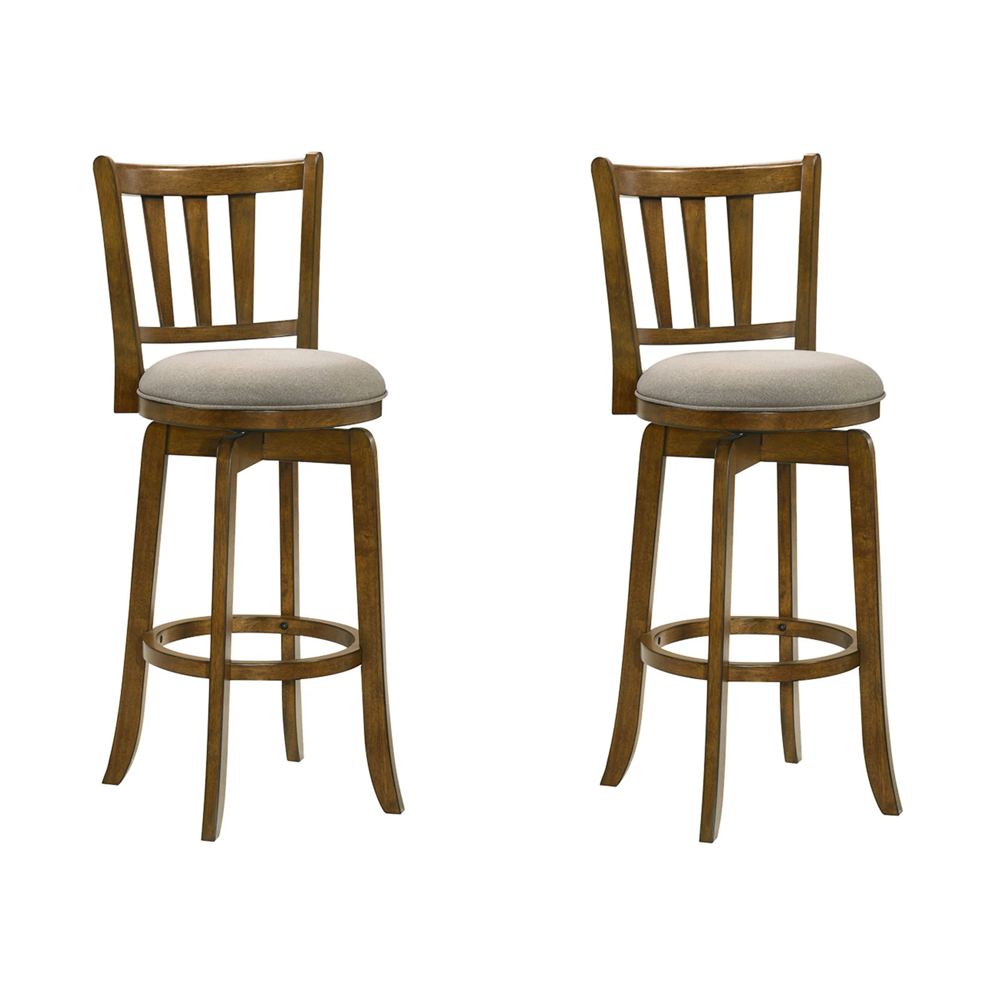 Wren - Modern Farmhouse Swivel Wood Bar Height Kitchen Bar Stool - Image 7