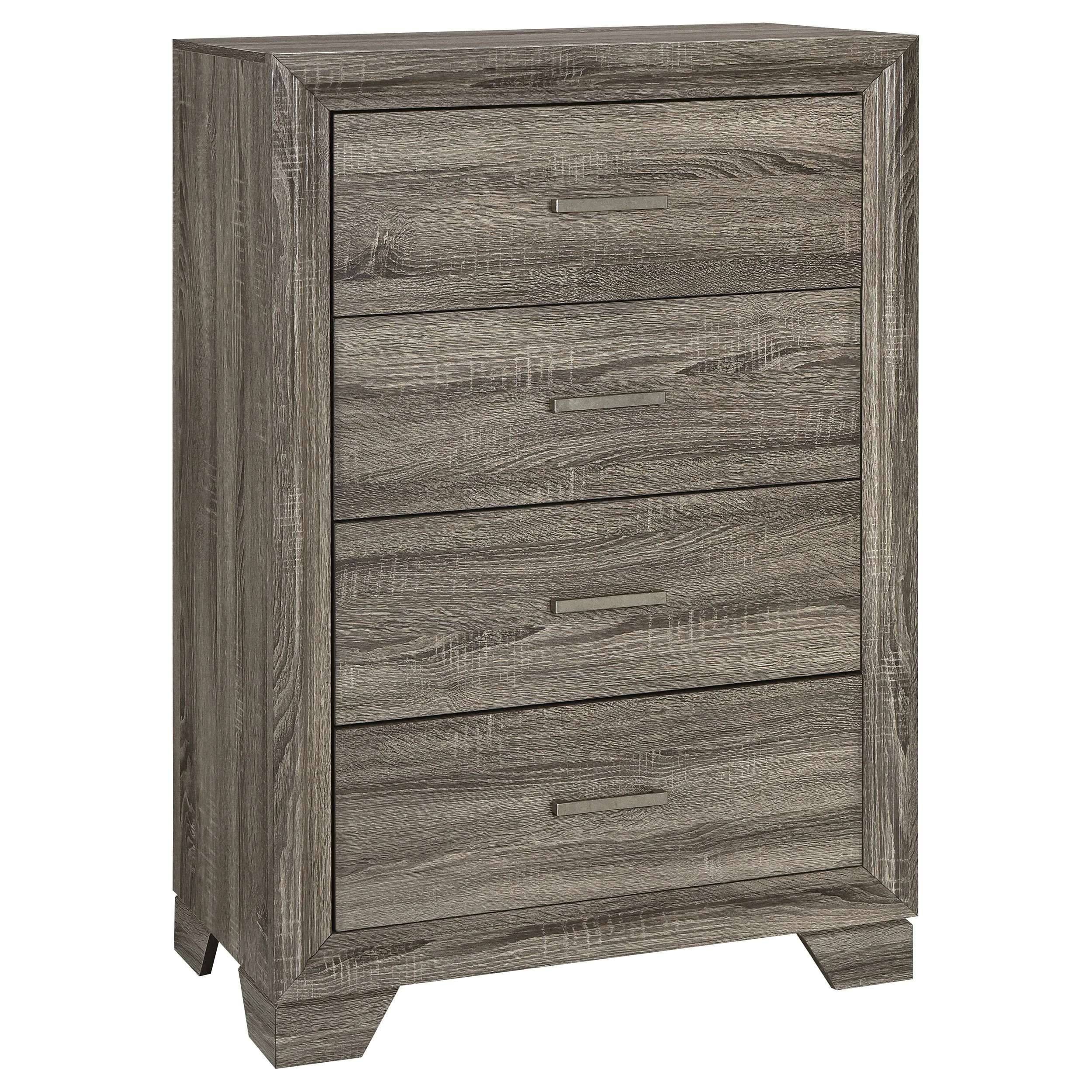 Wright 4-Drawer Chest of Drawers in Brown Oak
