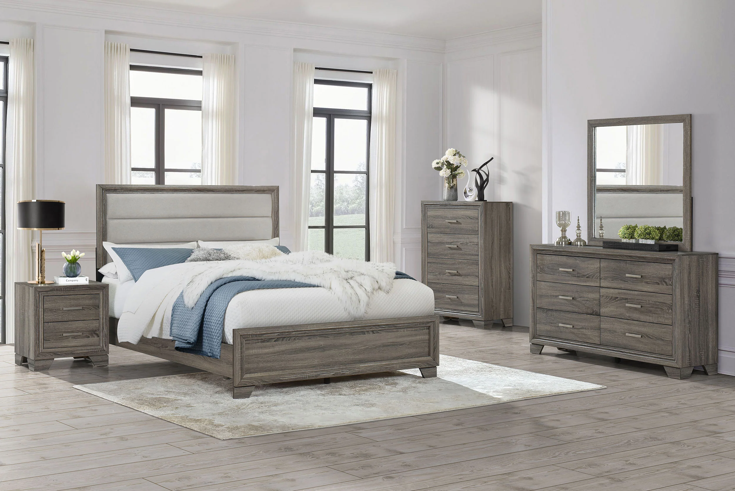 Wright 4-Drawer Chest of Drawers in Brown Oak - Image 14