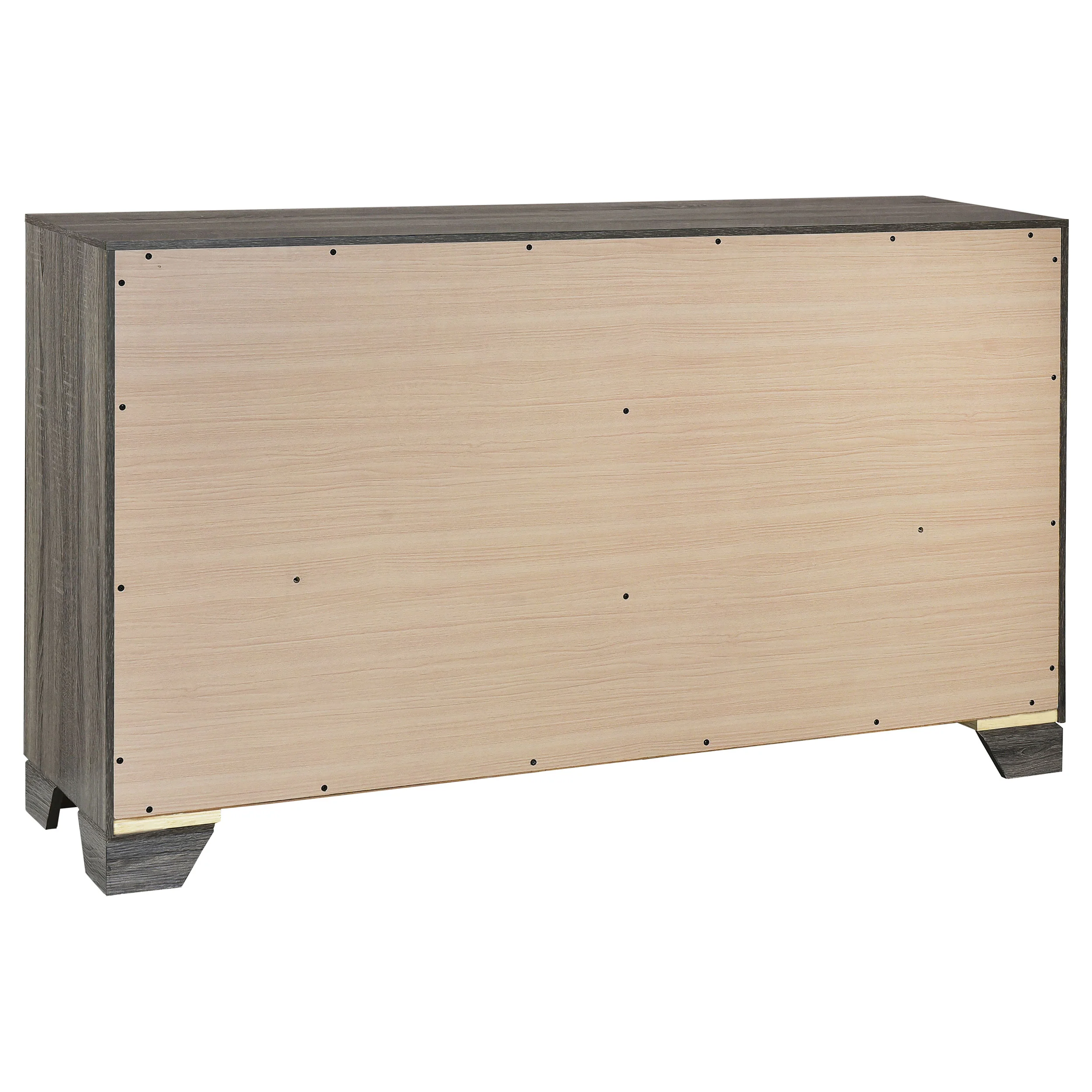 Wright 6-Drawer Dresser Cabinet in Brown Oak - Image 10