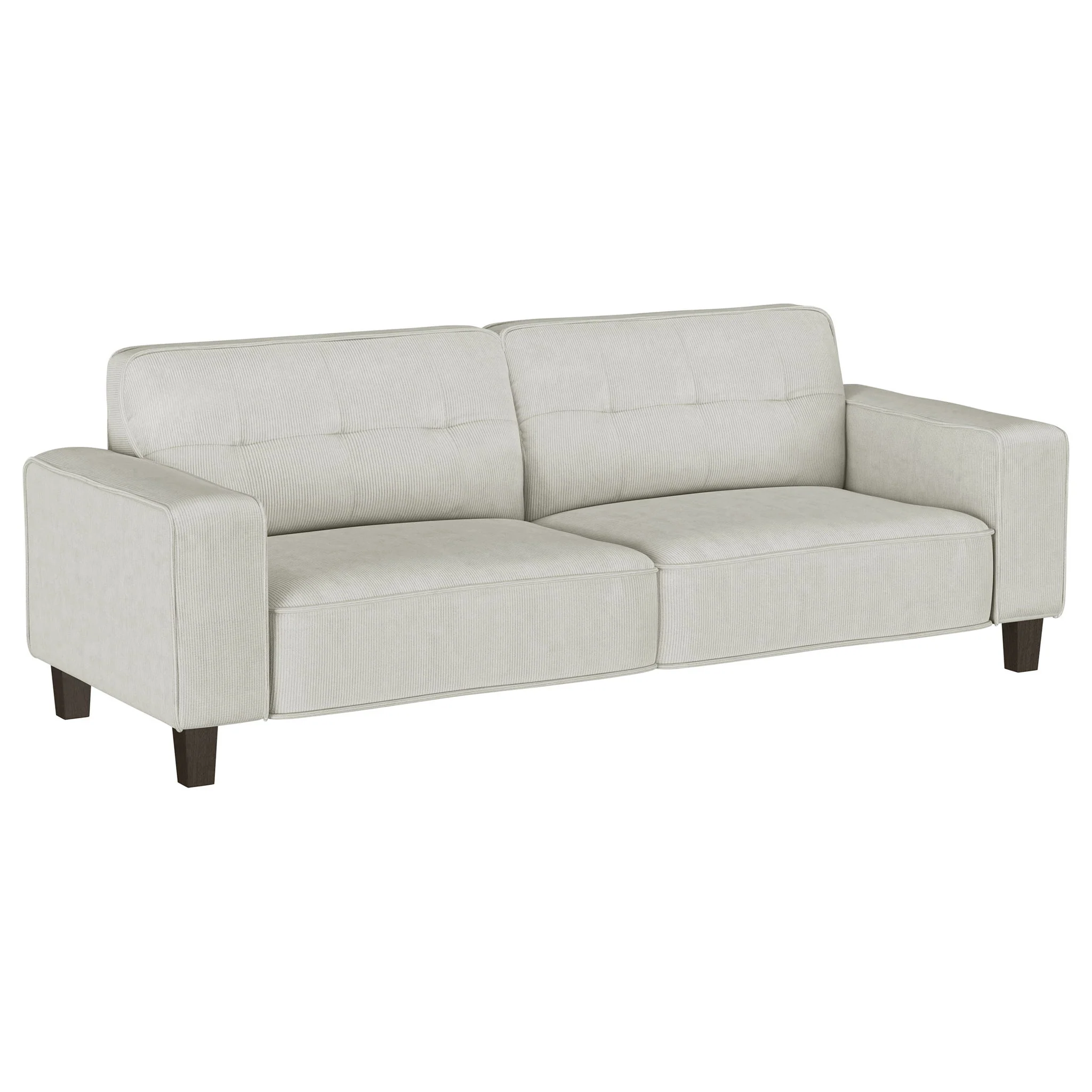 Xana - 2 Piece Upholstered Track Arm Sofa Set - Greige - Image 8