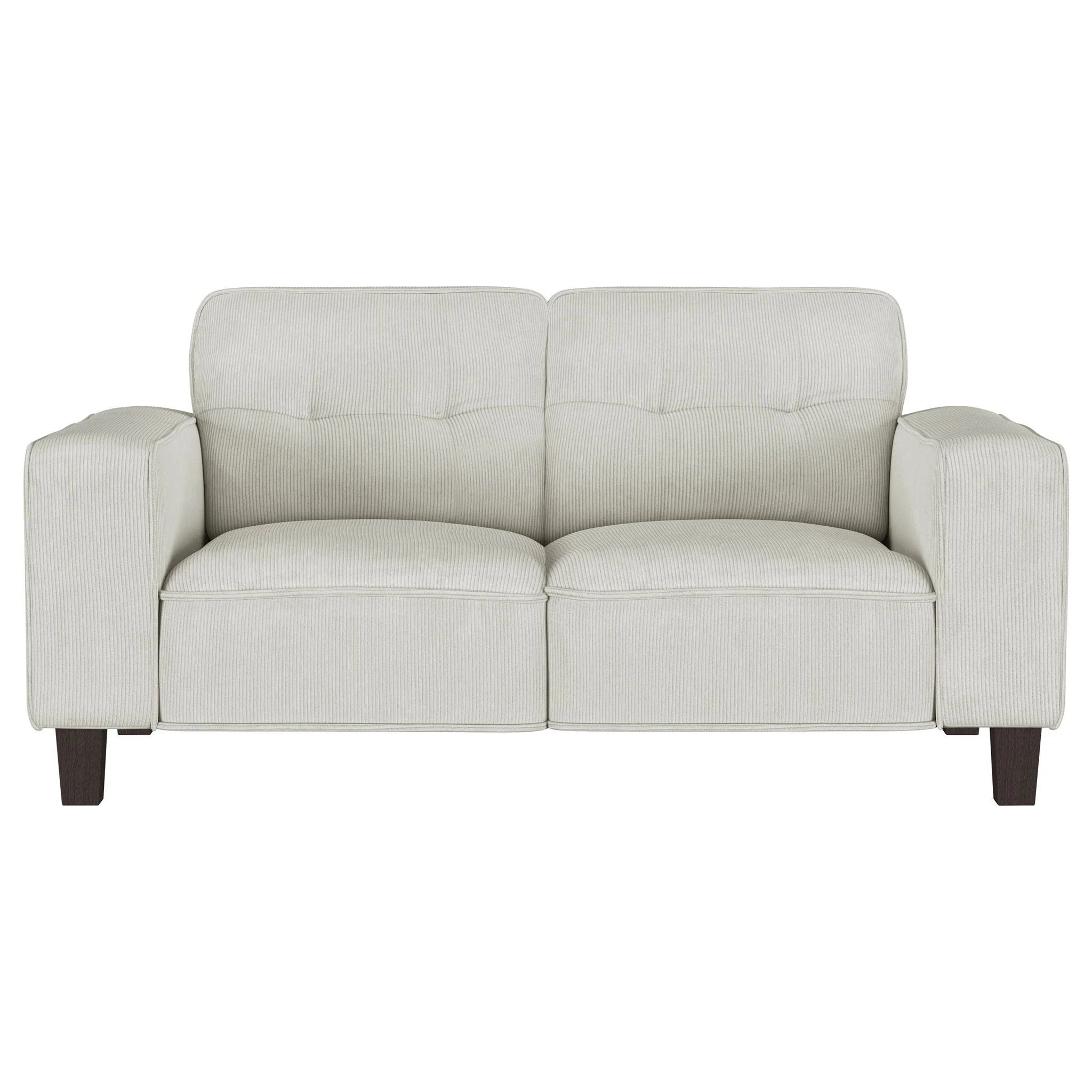 Xana - Track Arm Tufted Loveseat - Greige - Image 2