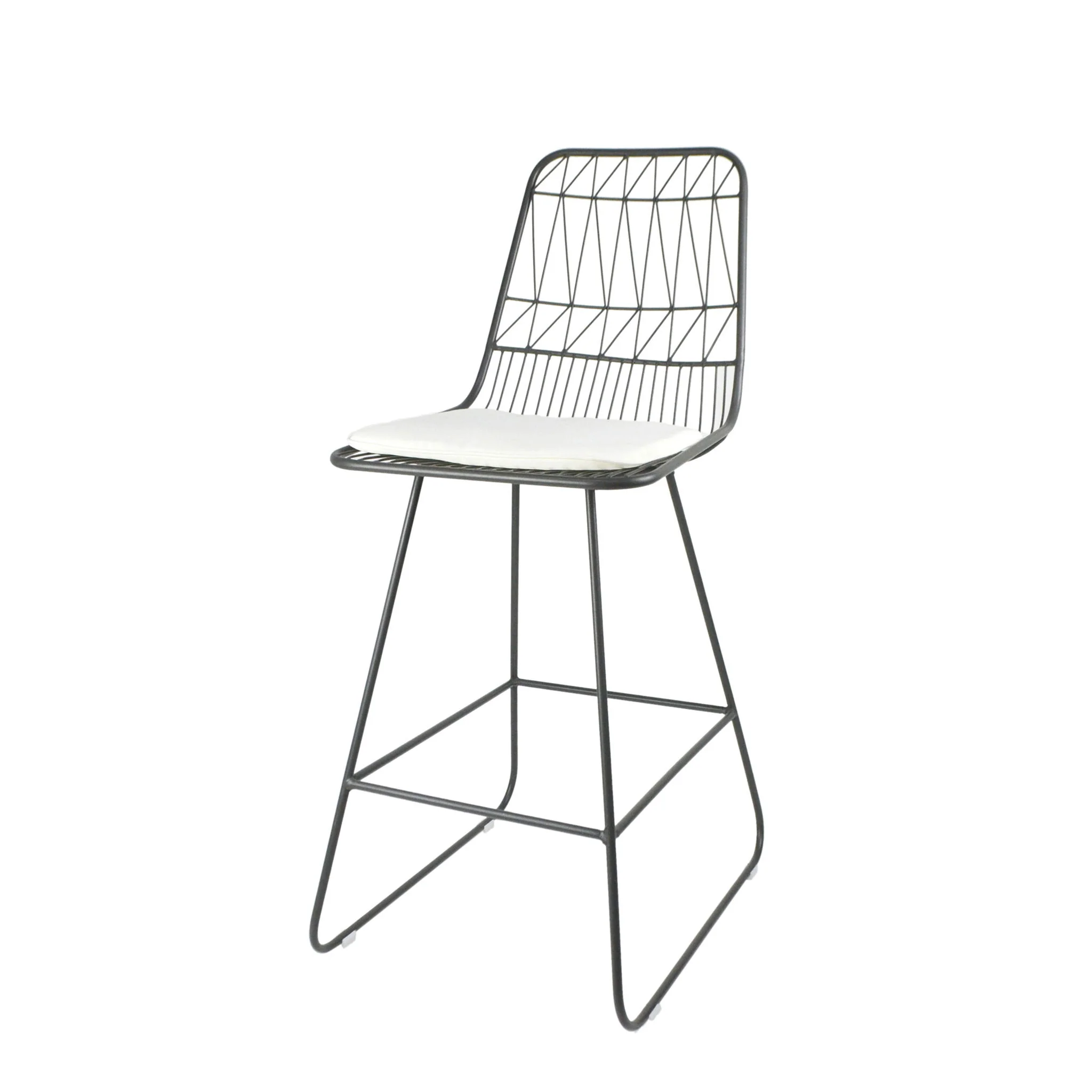 Yearning - Iron Counter Stool With Water Resistant Cushion - Image 4