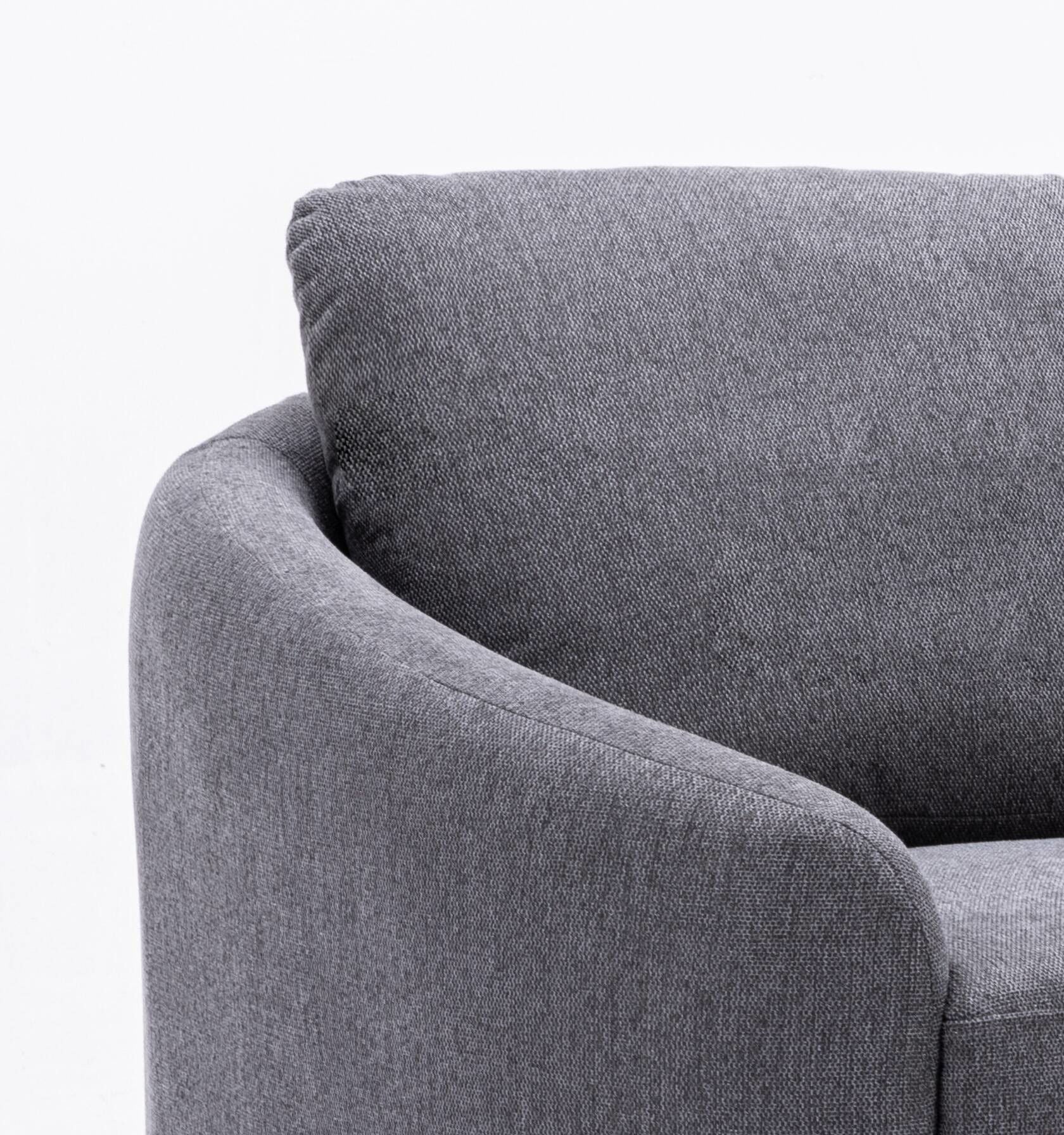 Yuina - Linen Loveseat - Gray - Image 3