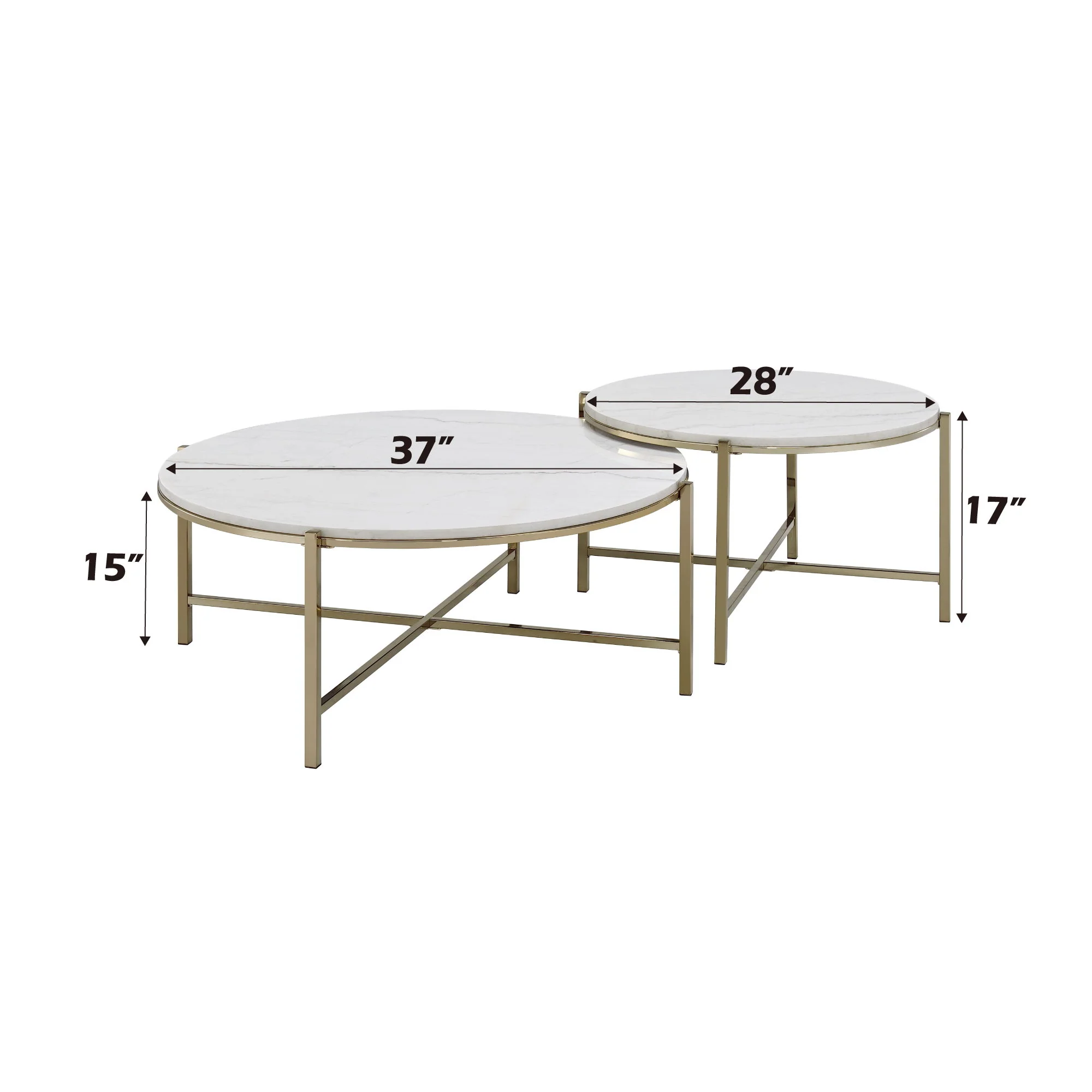 Zaidee - Nesting Table Set - White - Image 2