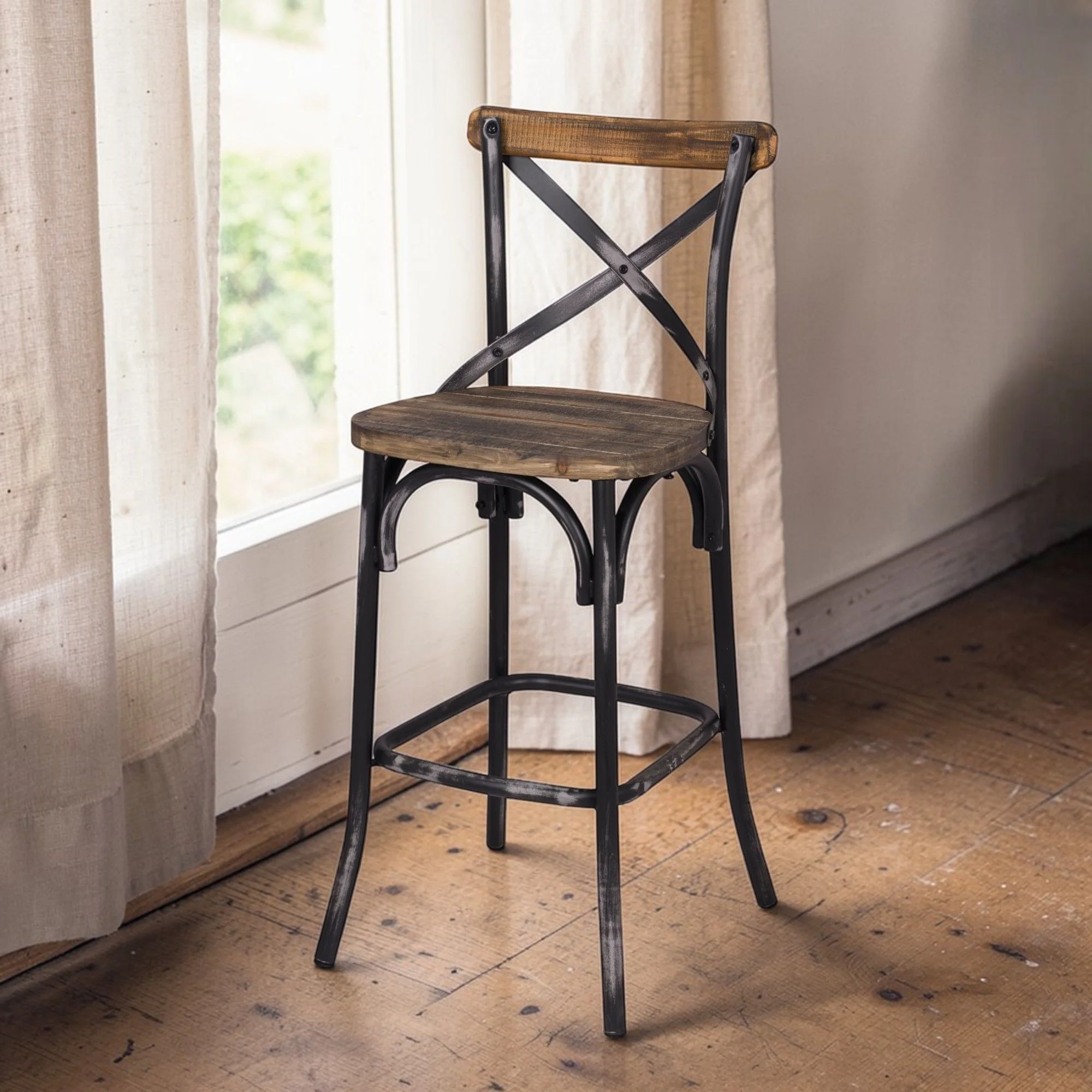 Zaire - Bar Chair - Black / Oak - Image 5