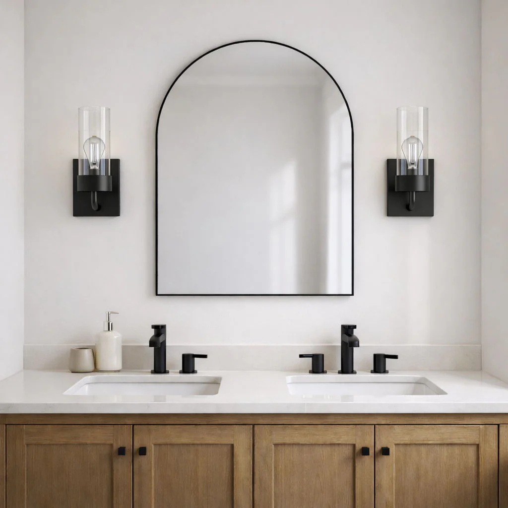 Zephyr - Single Light Sconce - Black / Clear - Image 4
