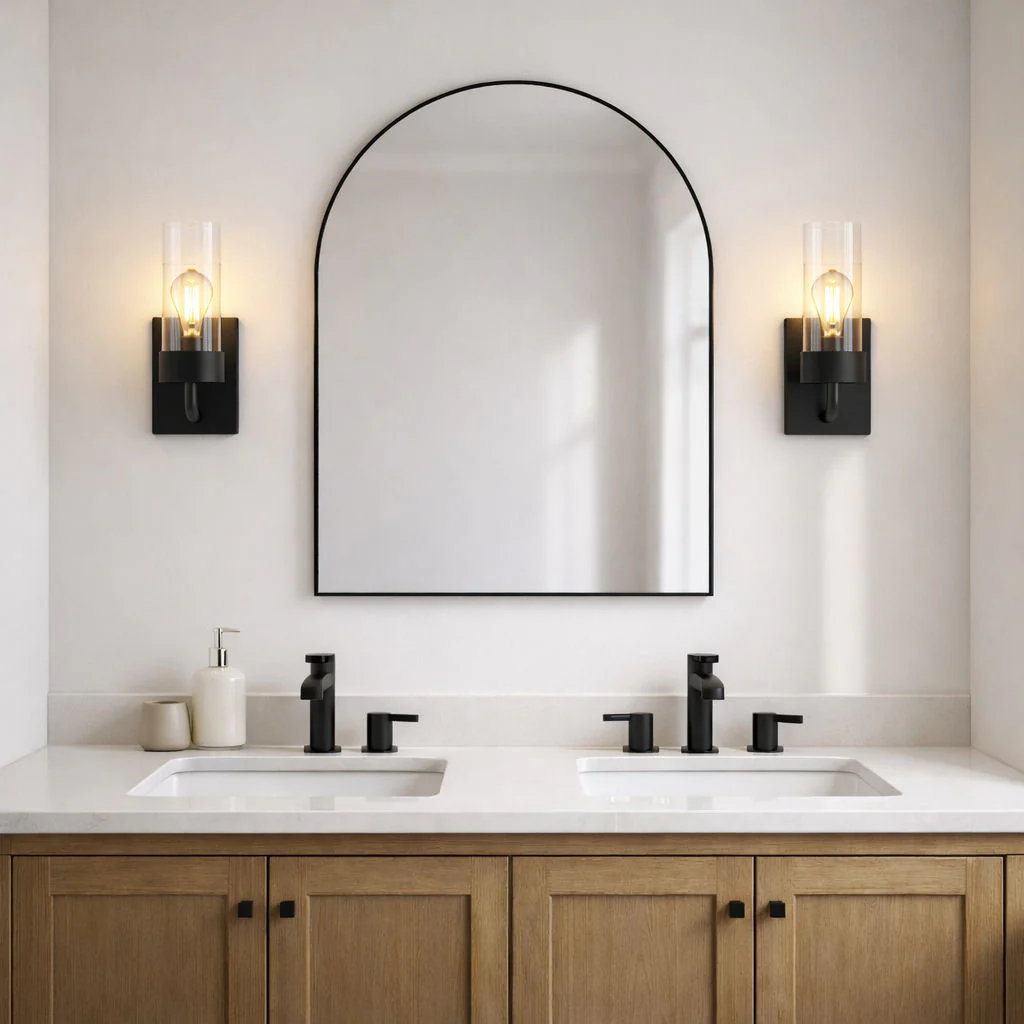 Zephyr - Single Light Sconce - Black / Clear - Image 9