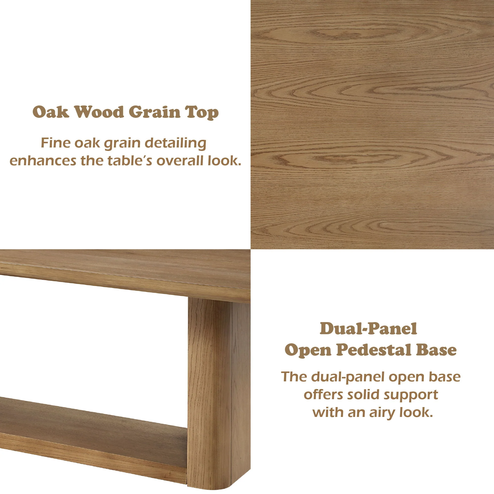 Zoey - Dining Table - Oak - Image 6