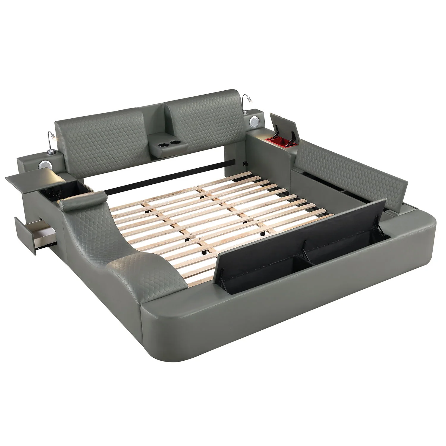 Zoya - Smart Multifunctional Bed, Built In Bluetooth Speakers, USB Charging - Image 2