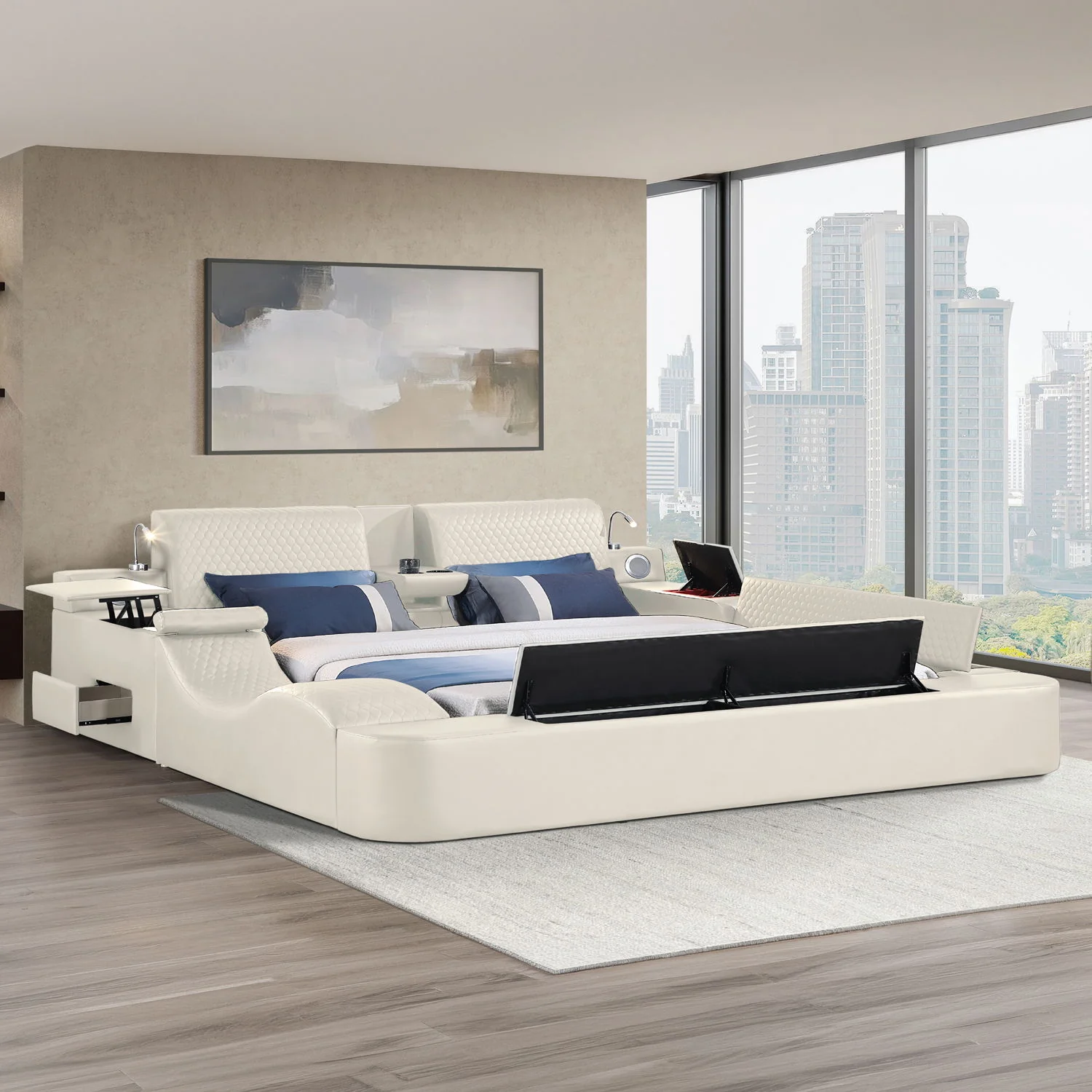 Zoya - Smart Multifunctional Bed, Built In Bluetooth Speakers, USB Charging - Image 25